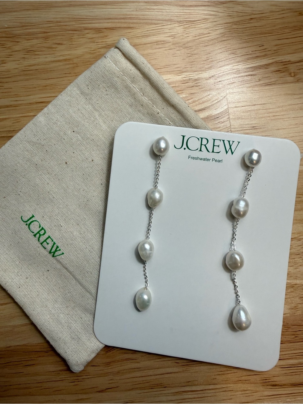 J.Crew Freshwater Pearl Drop Earrings NWT